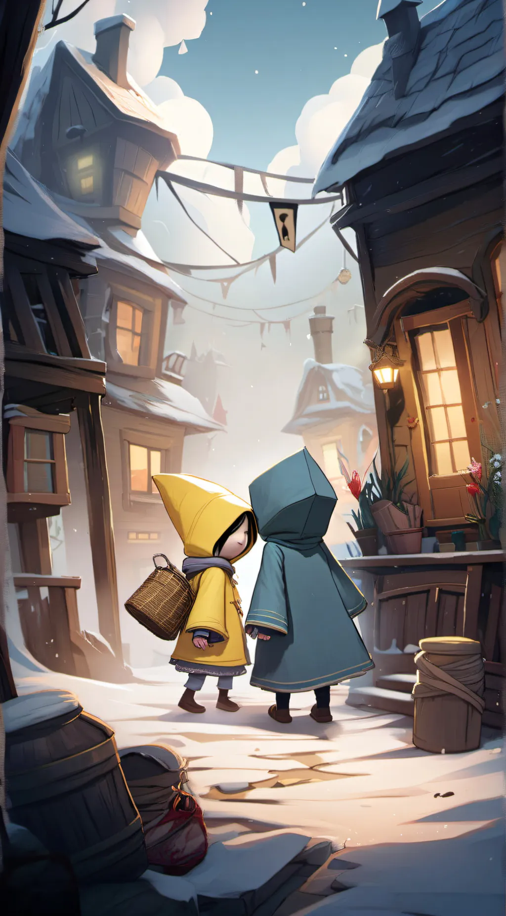 ai character: six and mono background