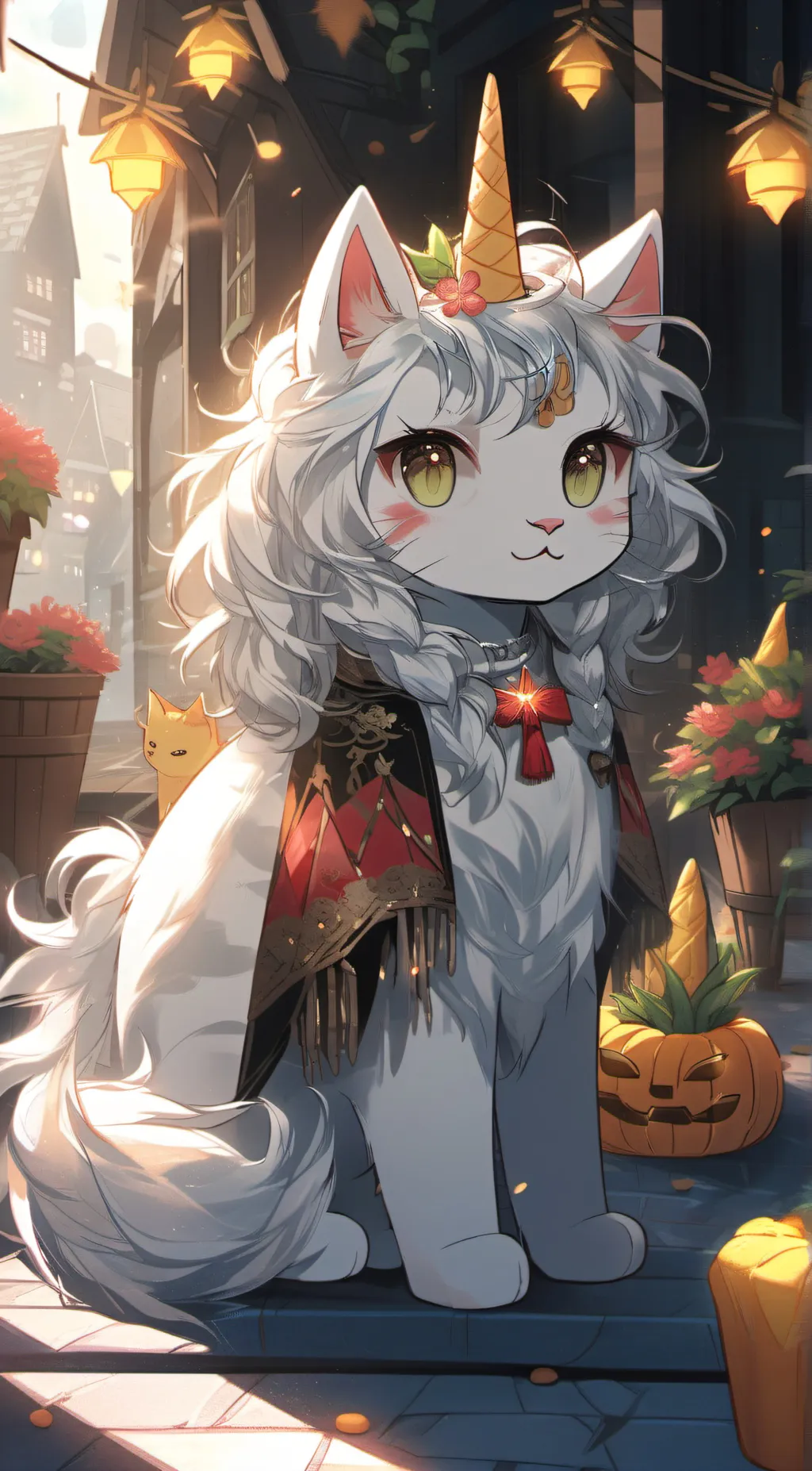 ai character: kittycorn background