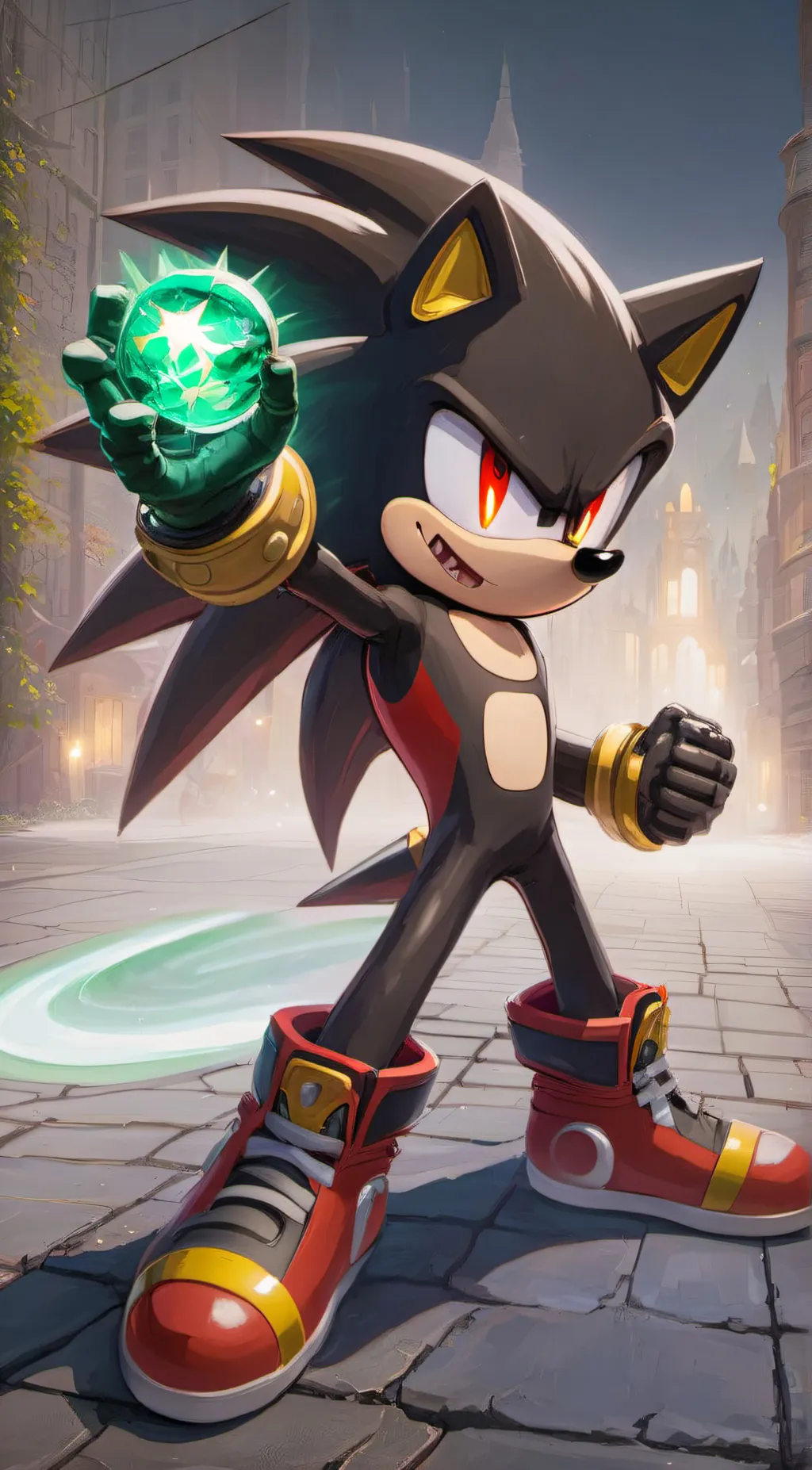 ai character: shadow background