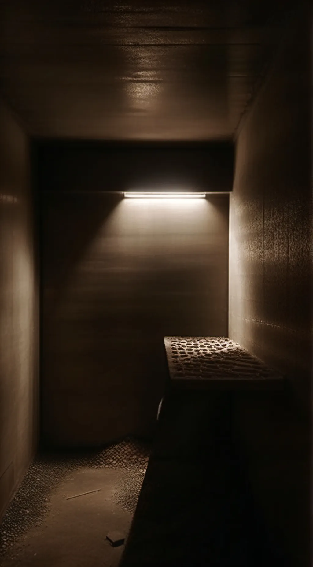 ai character: Small dark room background