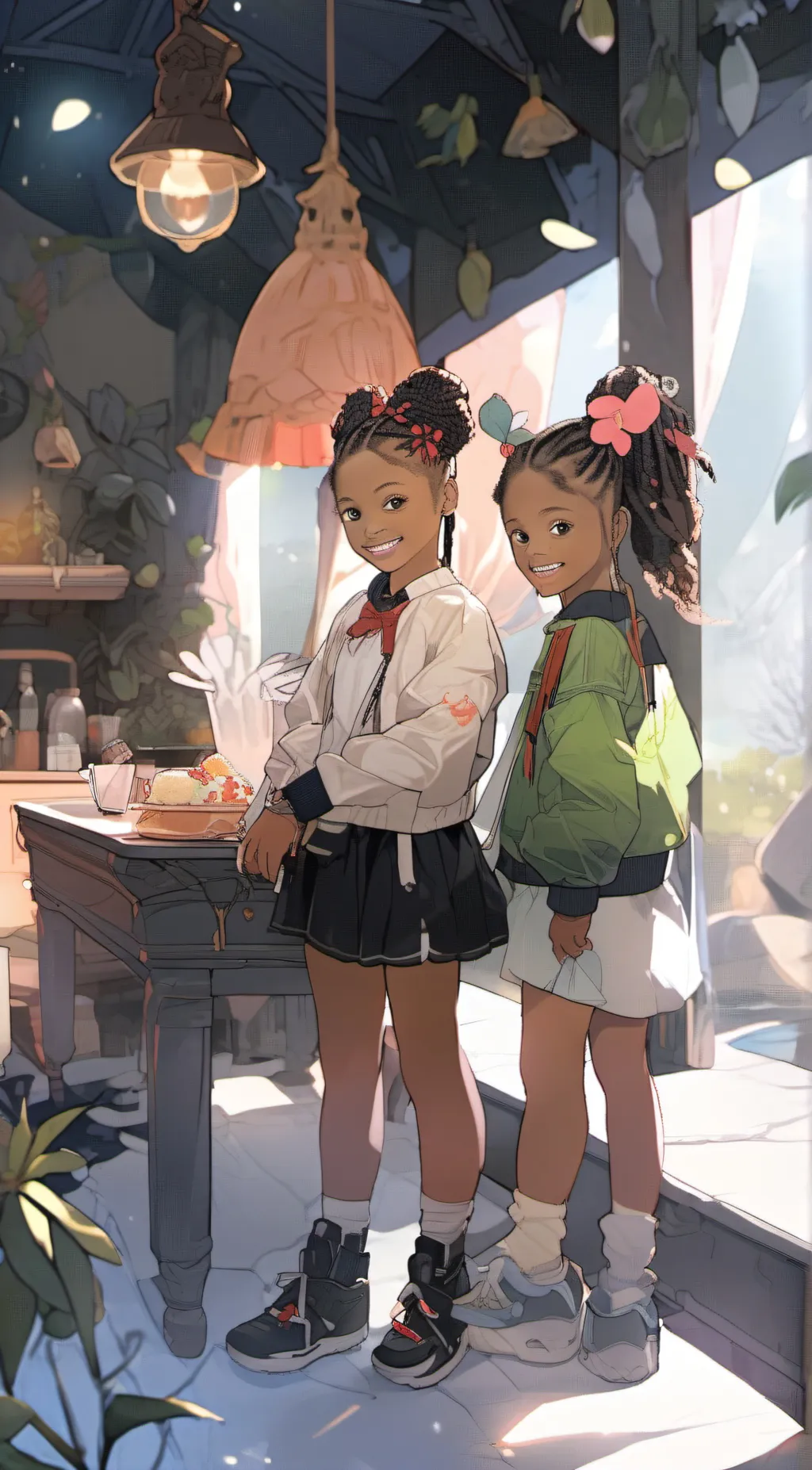 ai character: DV girls  background