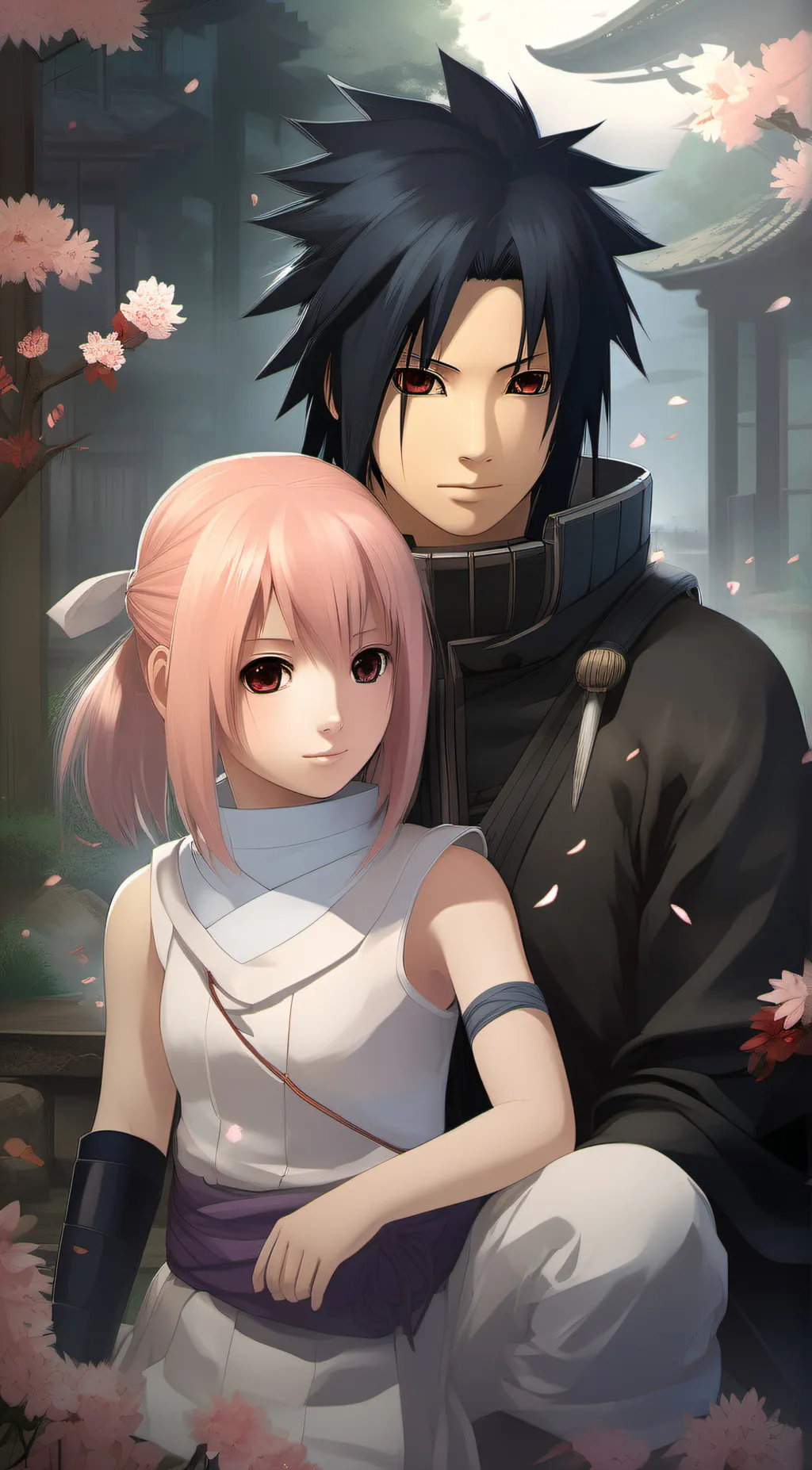 ai character: Sasuke  background