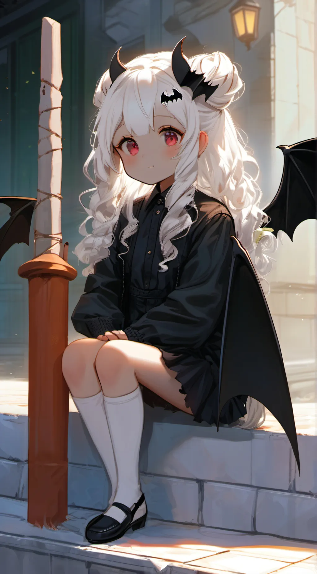 ai character: snow  background