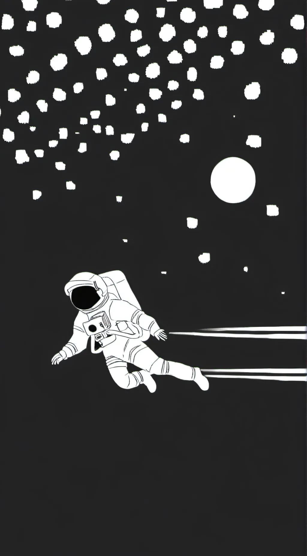 ai character: Space dude  background