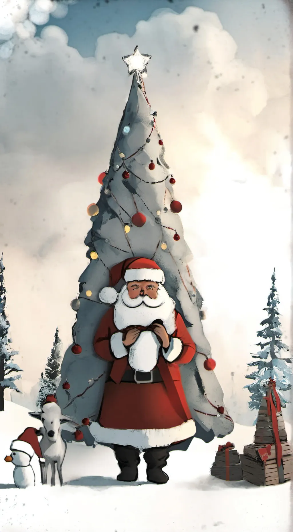 ai character: Santa Claus background