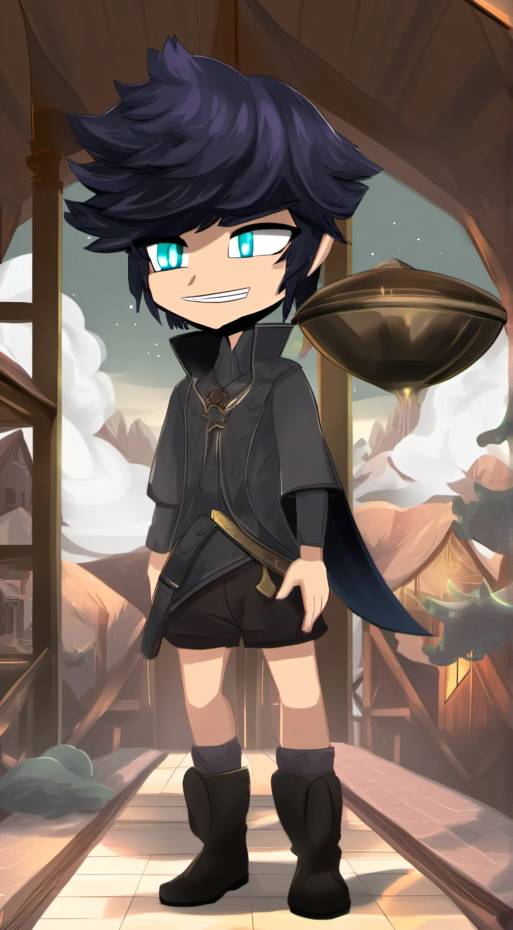 ai character: ein background