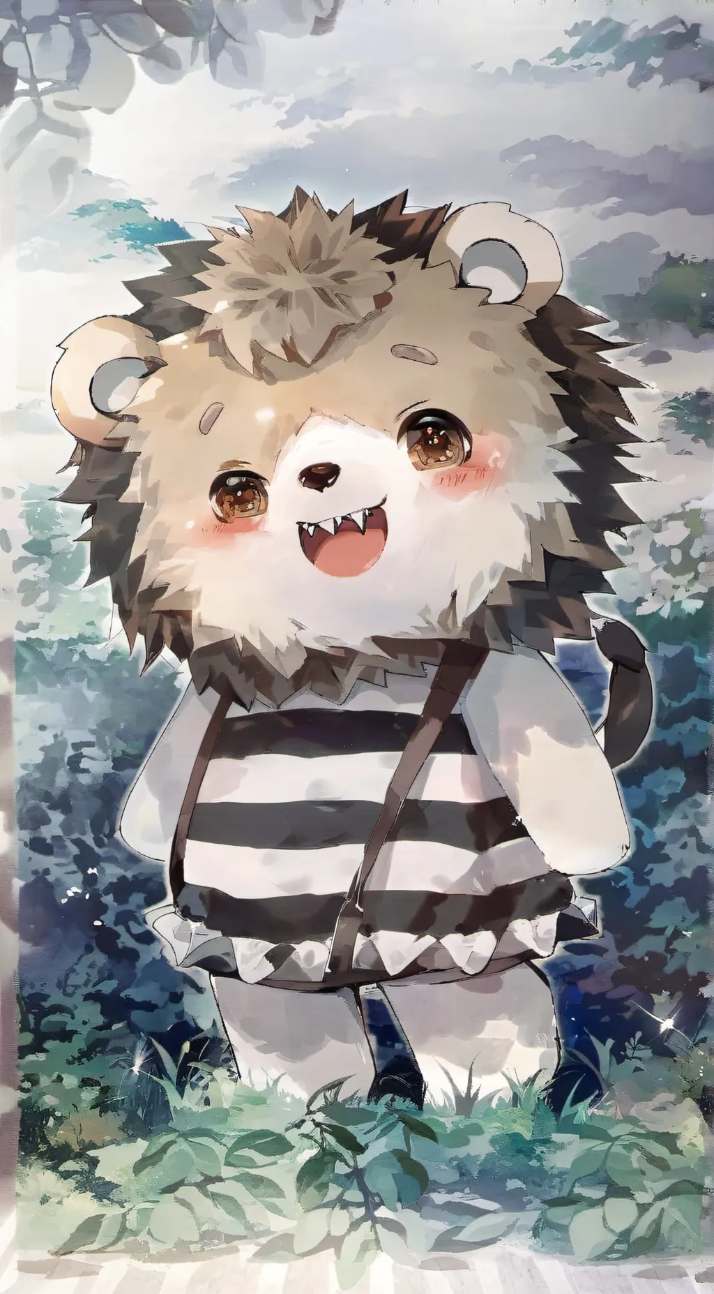 ai character: the lion background