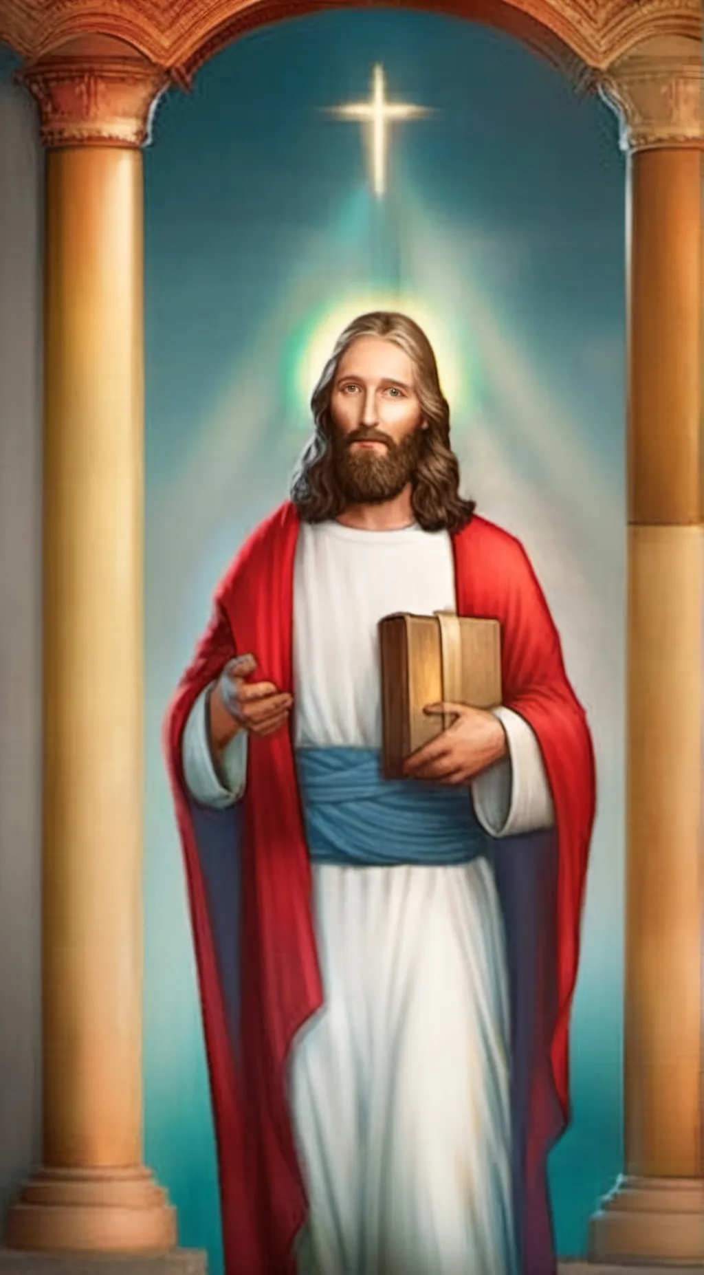 ai character: Jesus background