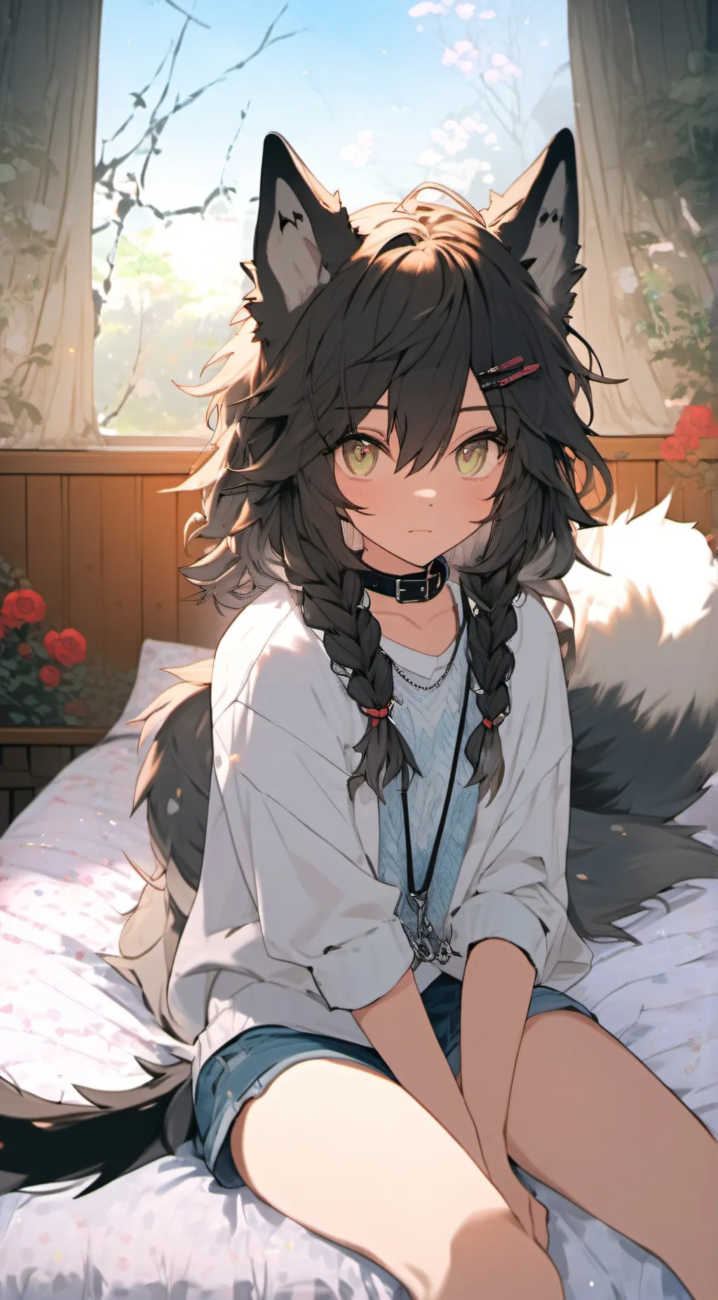 ai character: Wolf Girl background