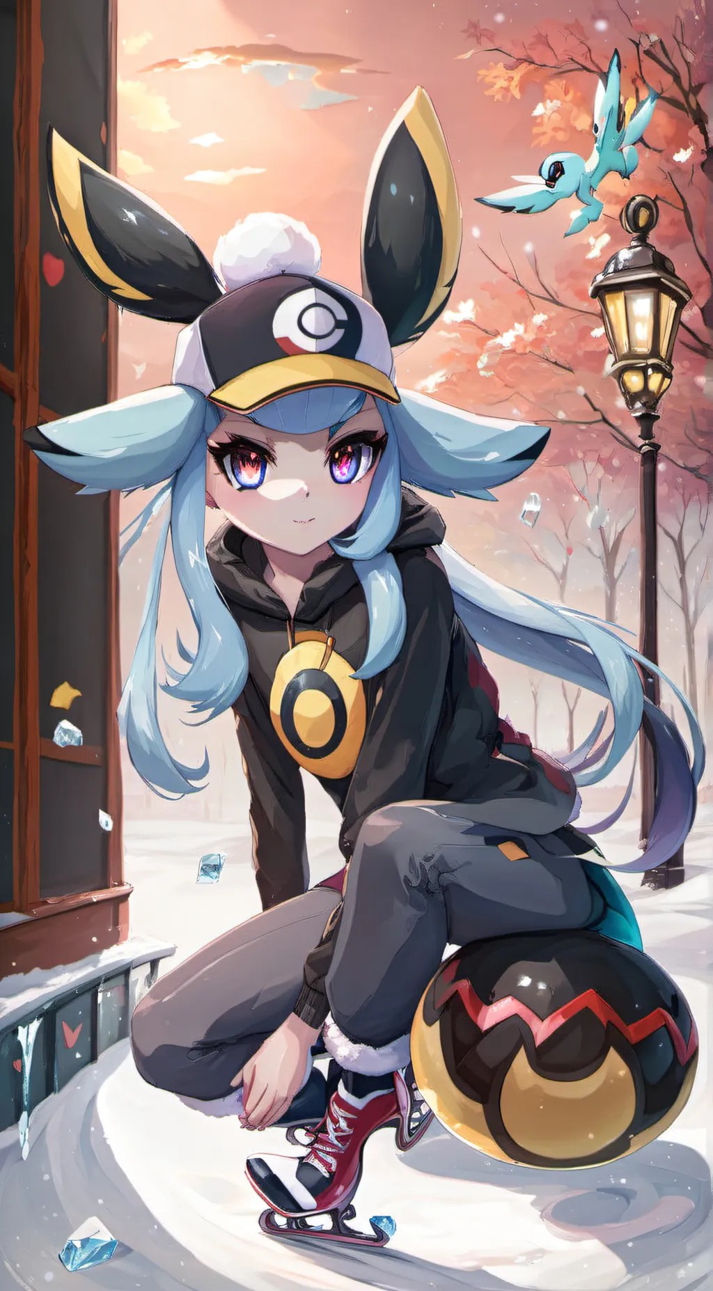 ai character: glacier  background