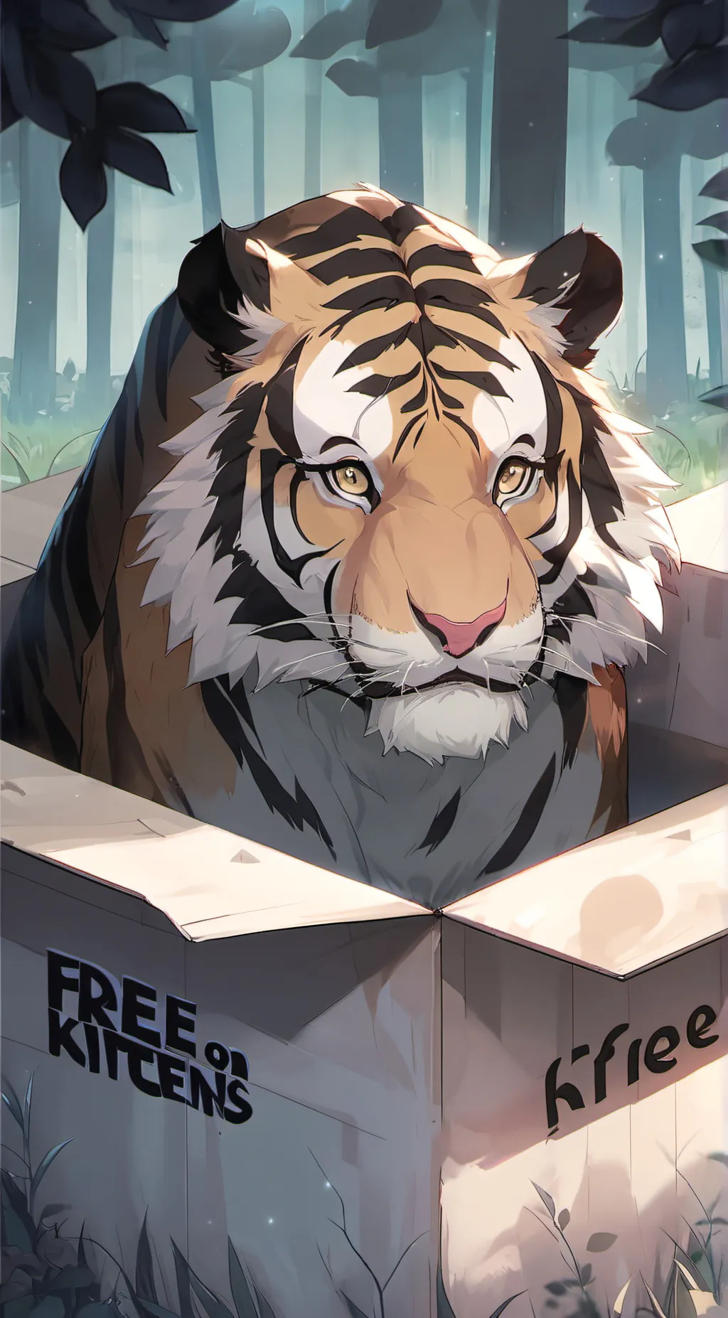 ai character: Free kitten background