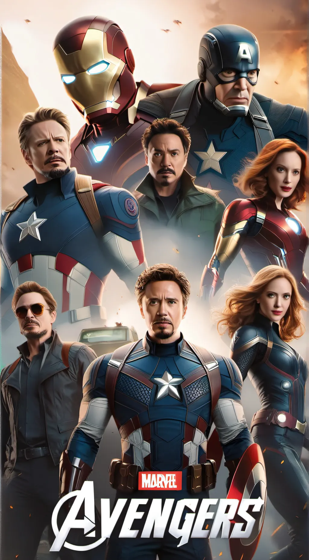 ai character: avengers background