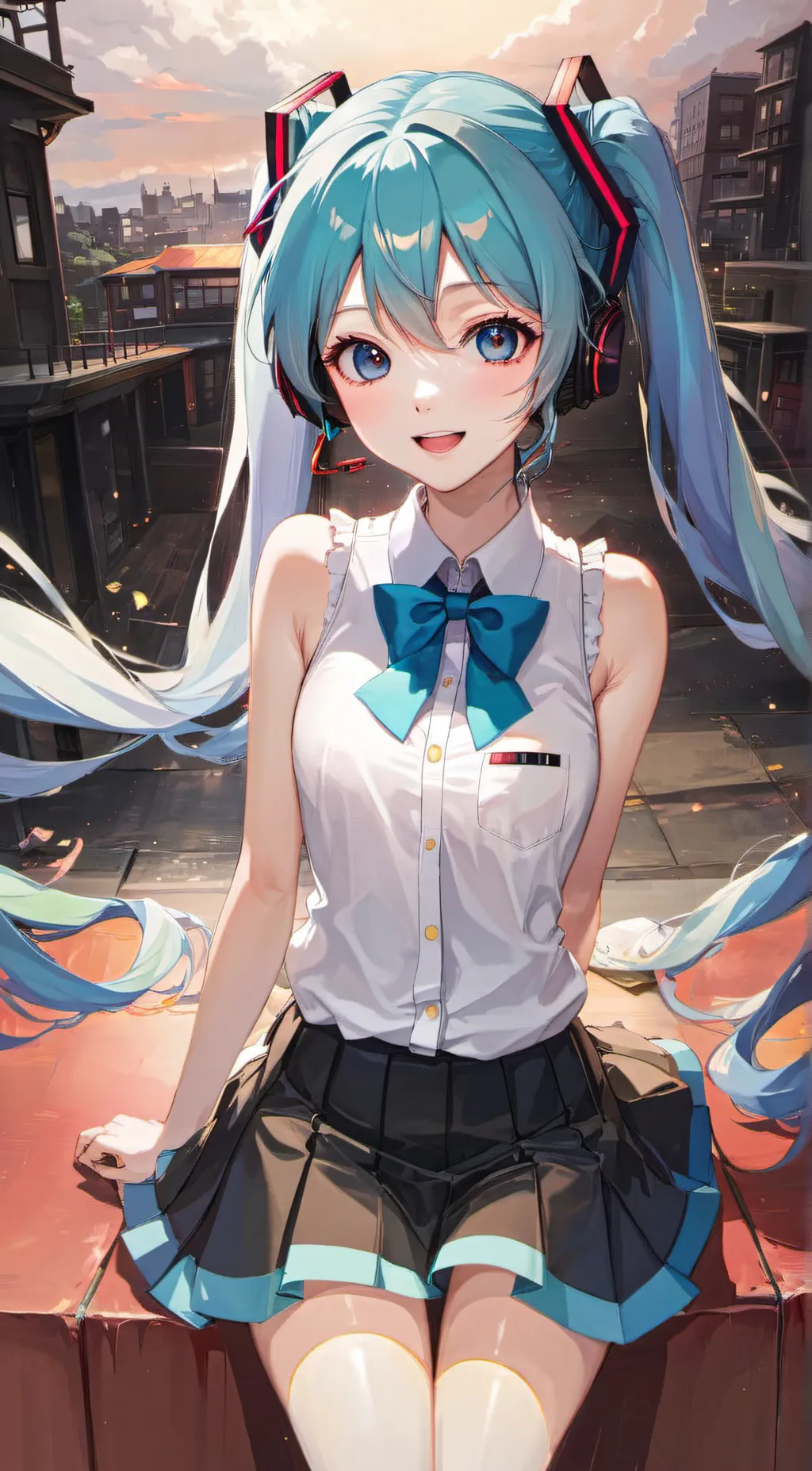 ai character: Miku Hatsune  background