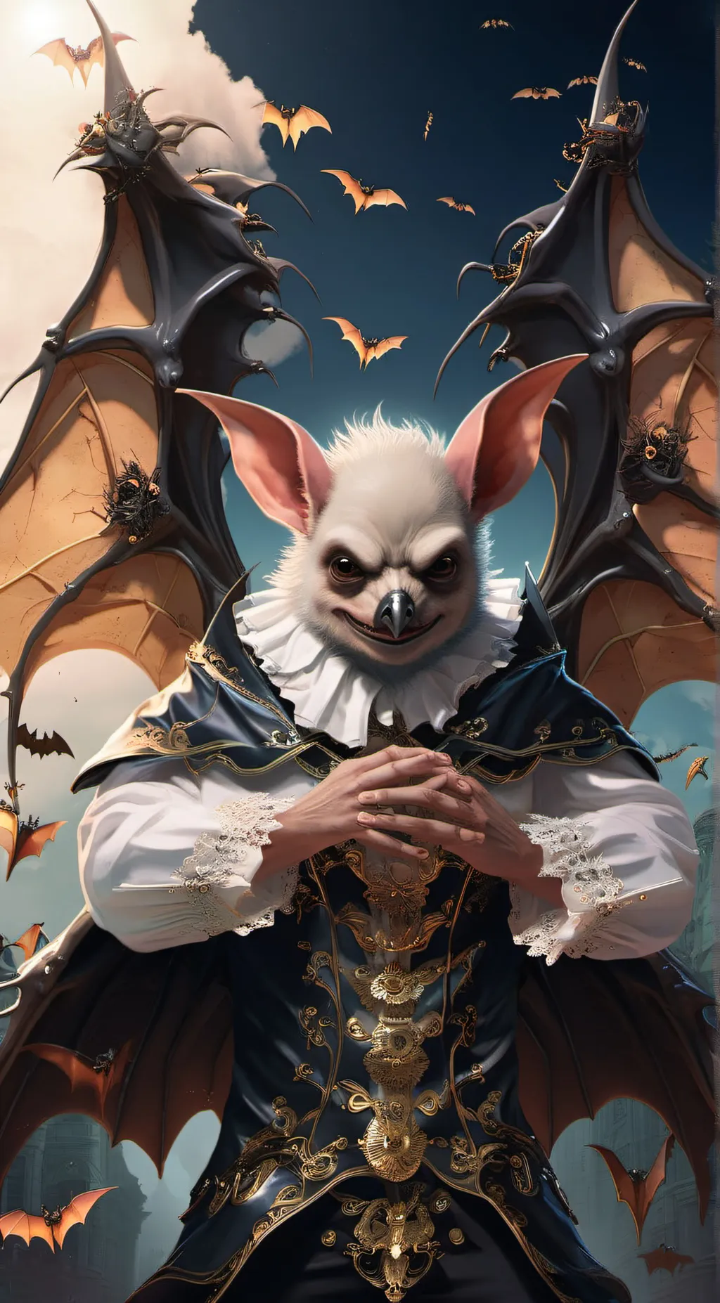 ai character: The Bat with Hands background