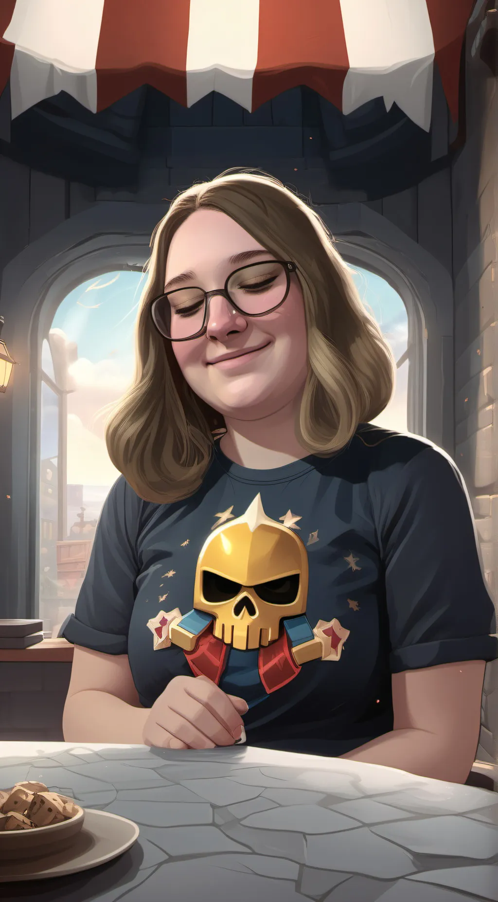 ai character: Autumn  background