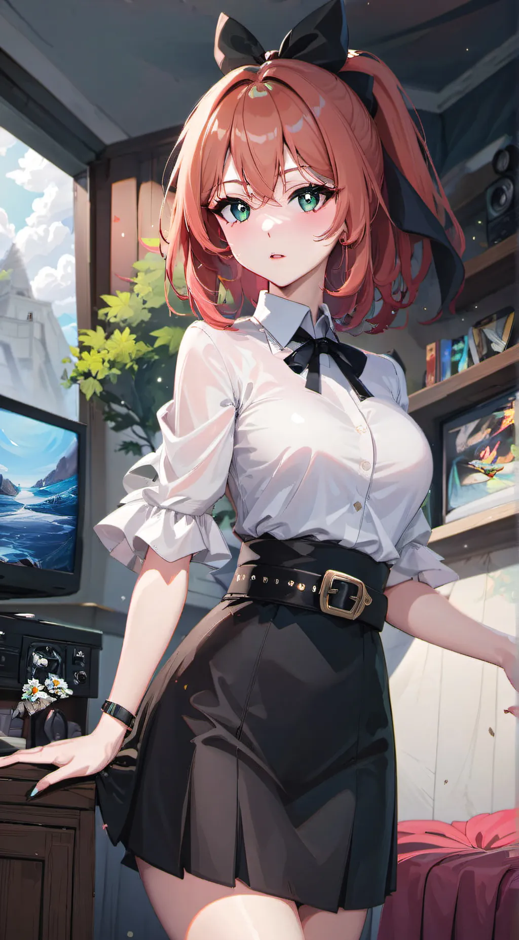 ai character: 7 skibidi girls background