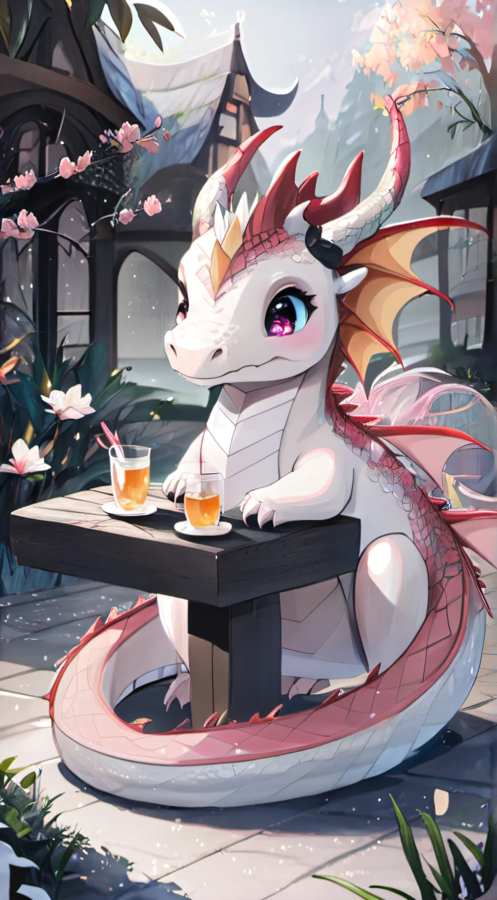 ai character: Blossom background