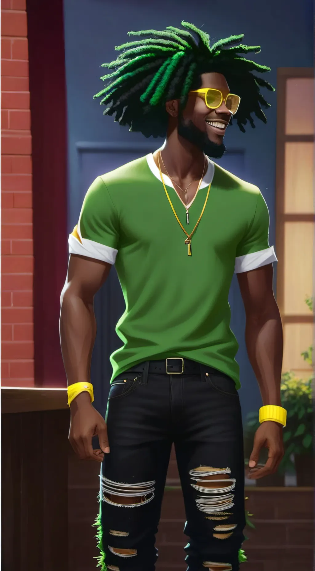 ai character: Clay background