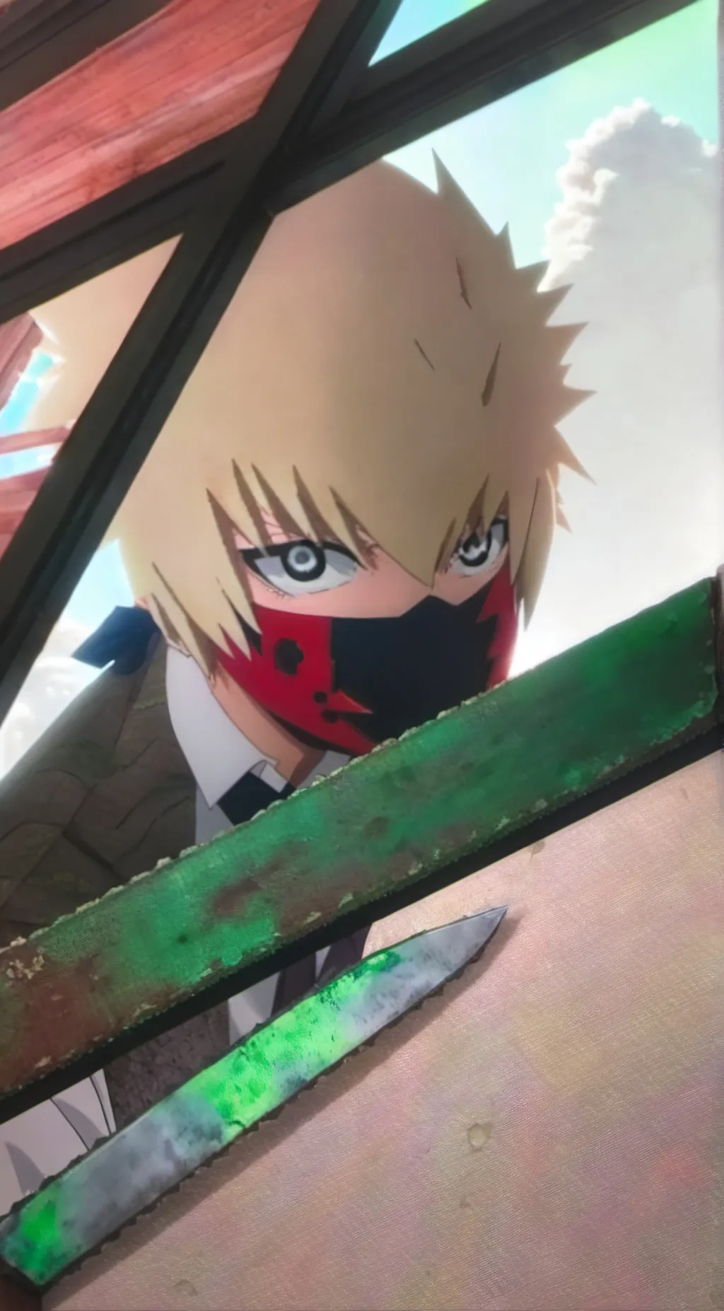 ai character: chainsaw man x mha background