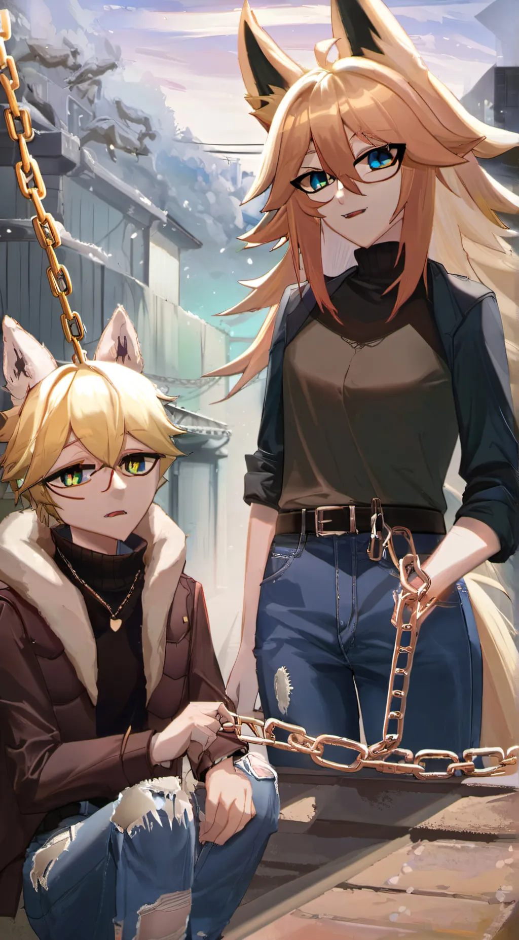 ai character: Max and July  background