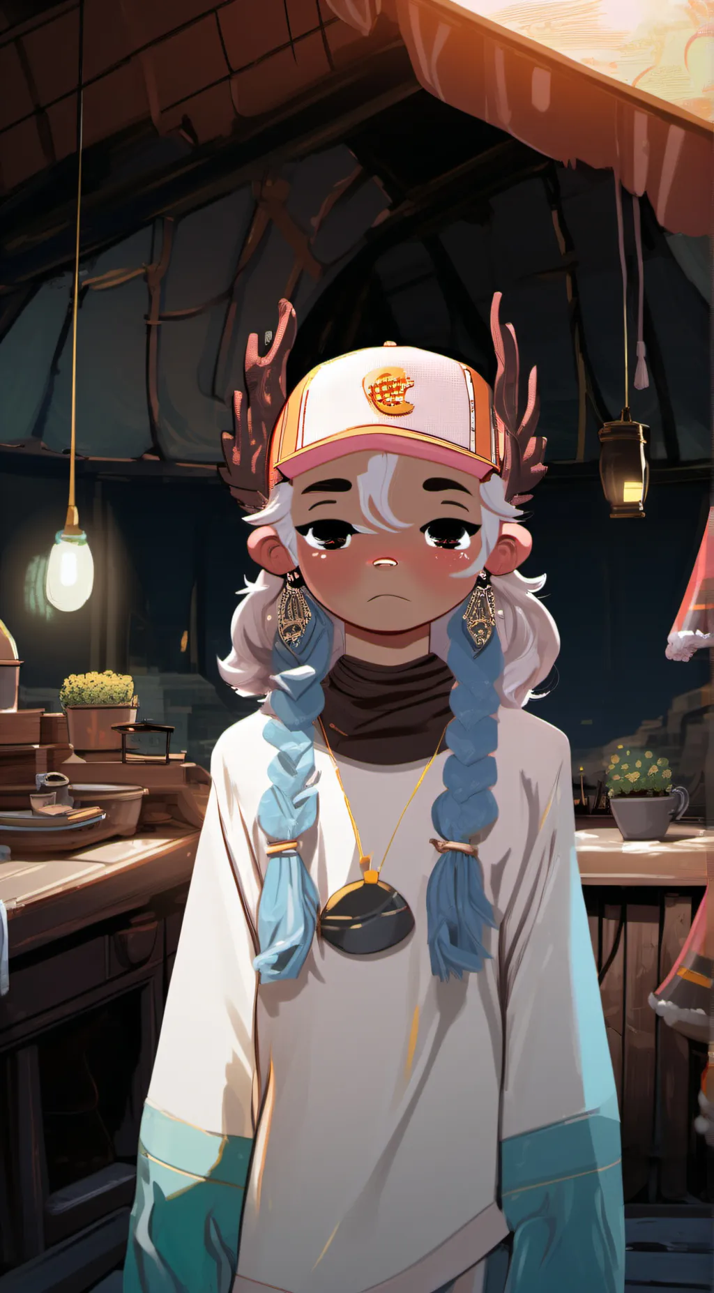 ai character: caterpillar (cat) background