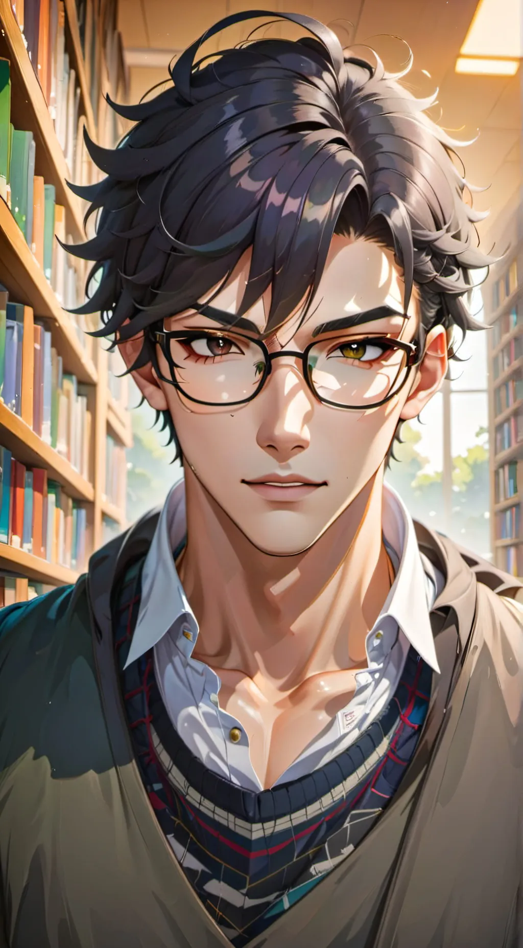 ai character: Justin  background