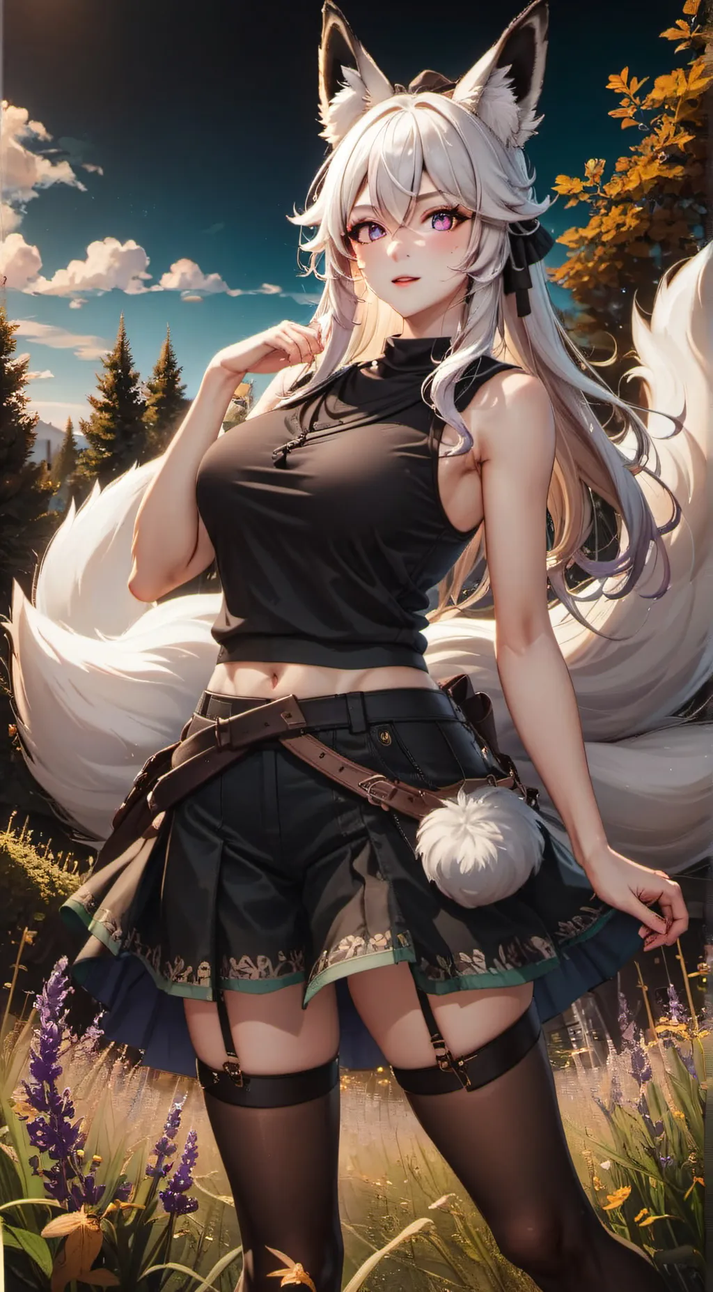 ai character: Tsuki  background