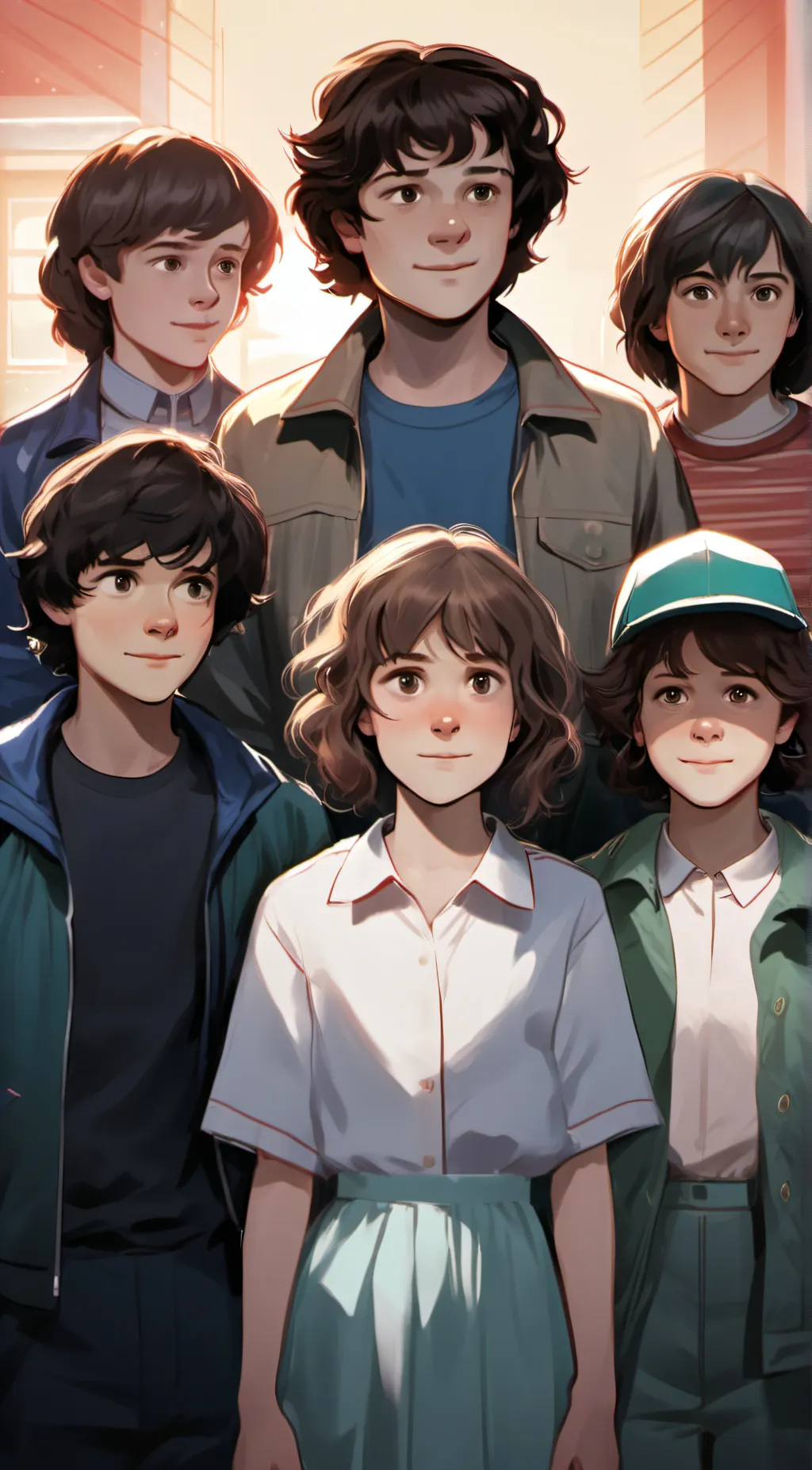 ai character: Stranger things background