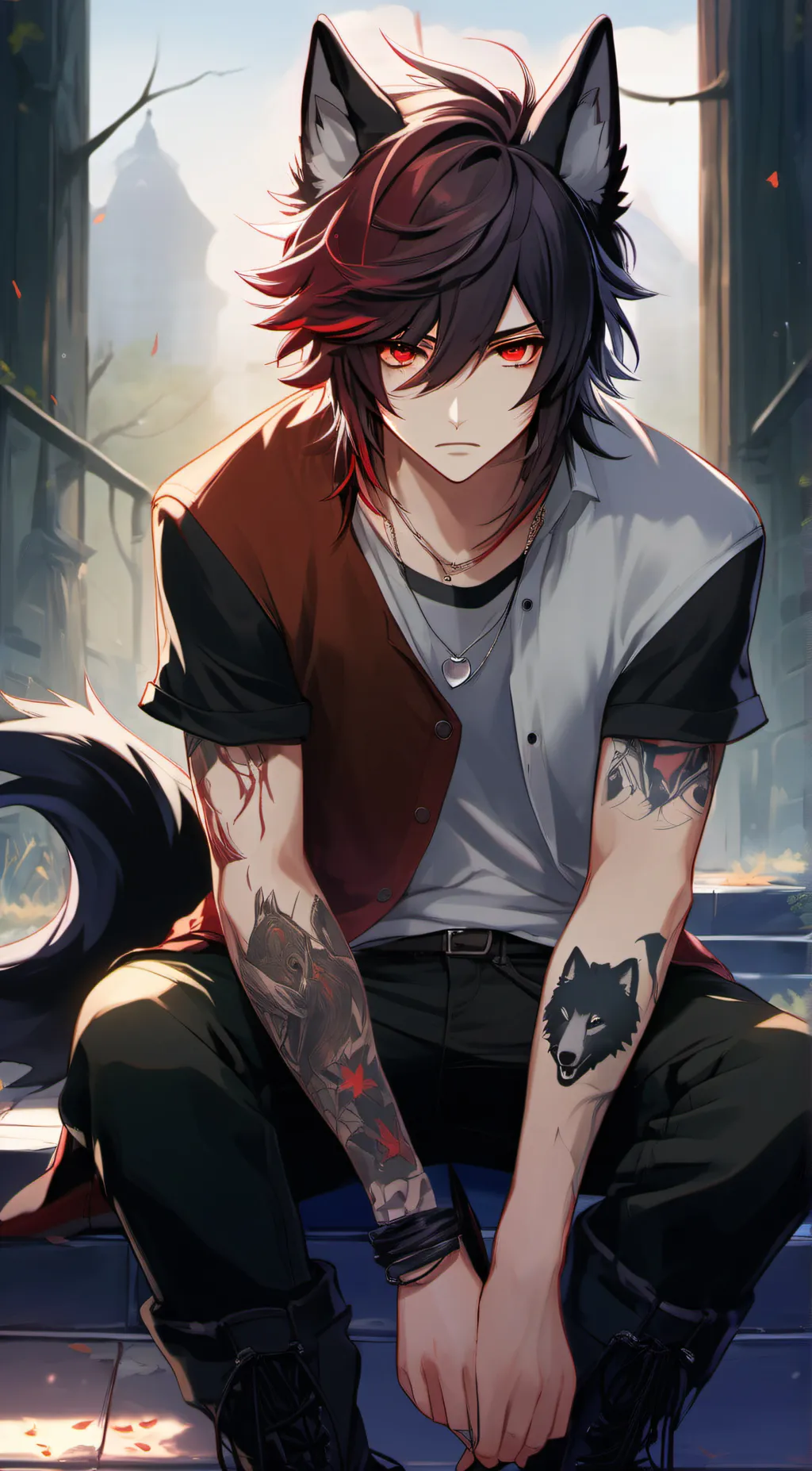 ai character: ~•Dark yardere•~ background