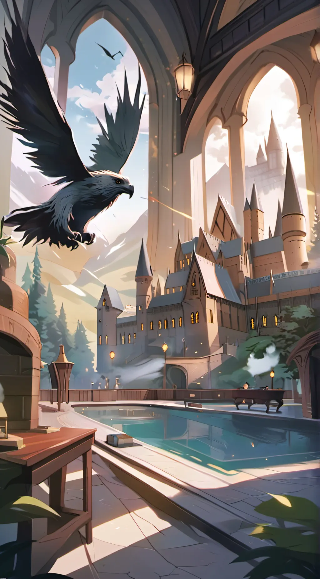 ai character: hogwarts background