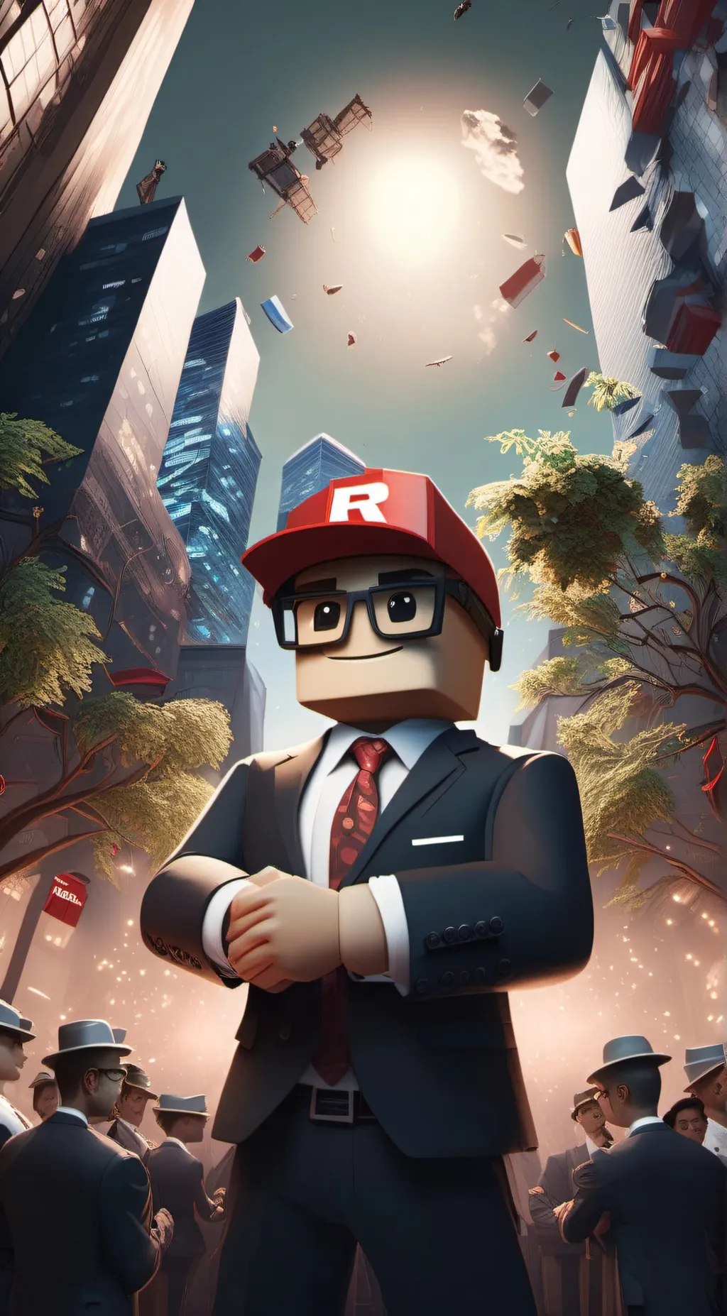 ai character: ROBLOX CORPORATE  background