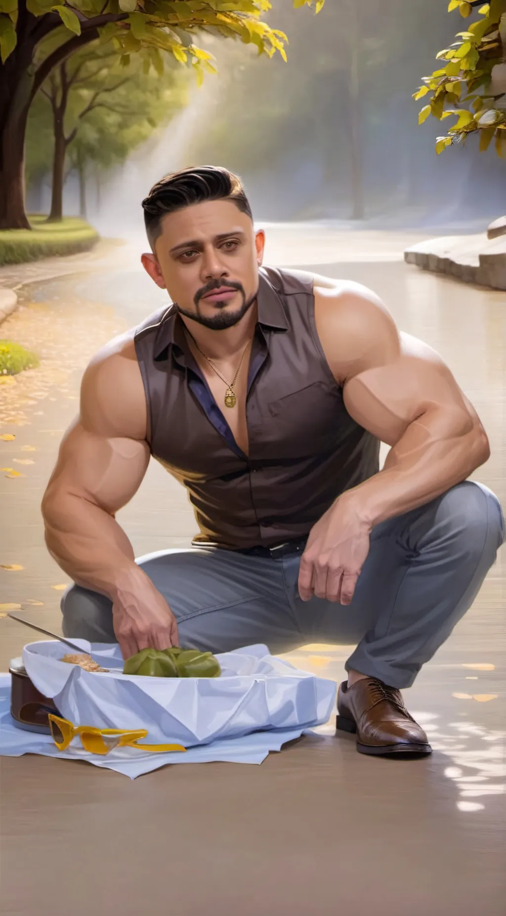 ai character: Marius  background