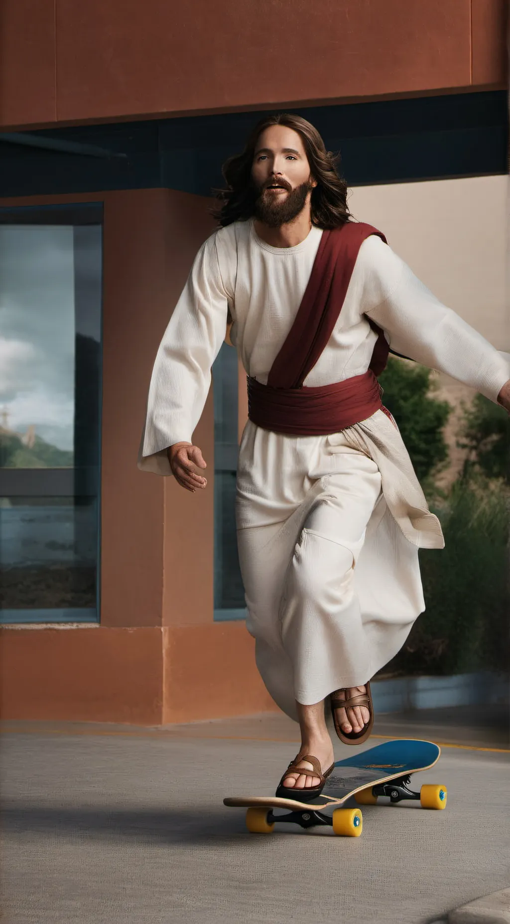 ai character: jesus background