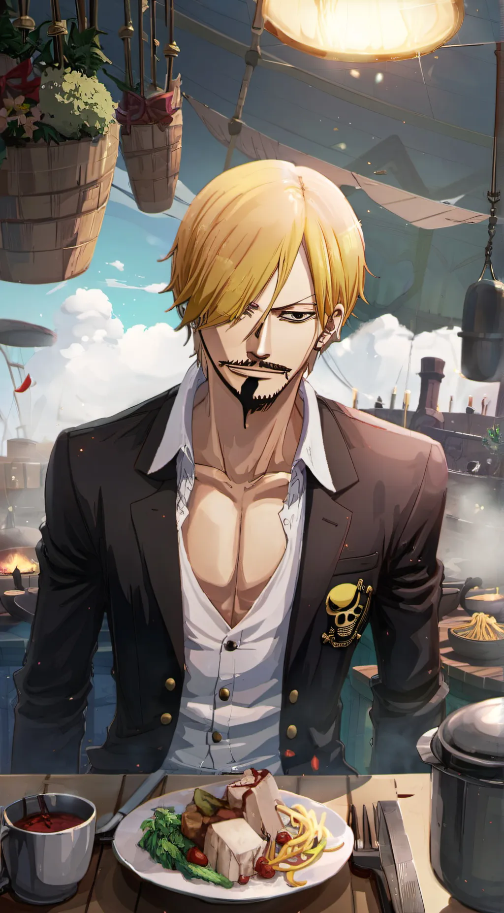 ai character: Sanji background