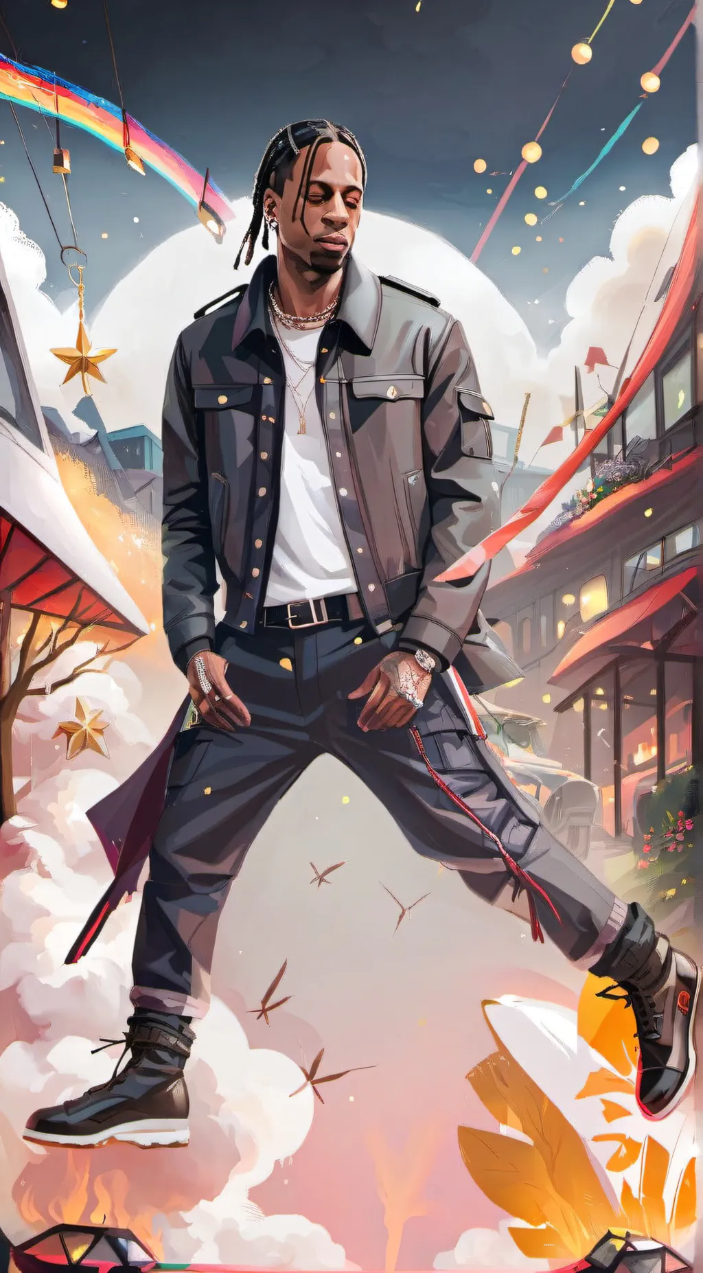 ai character: Travis scott background