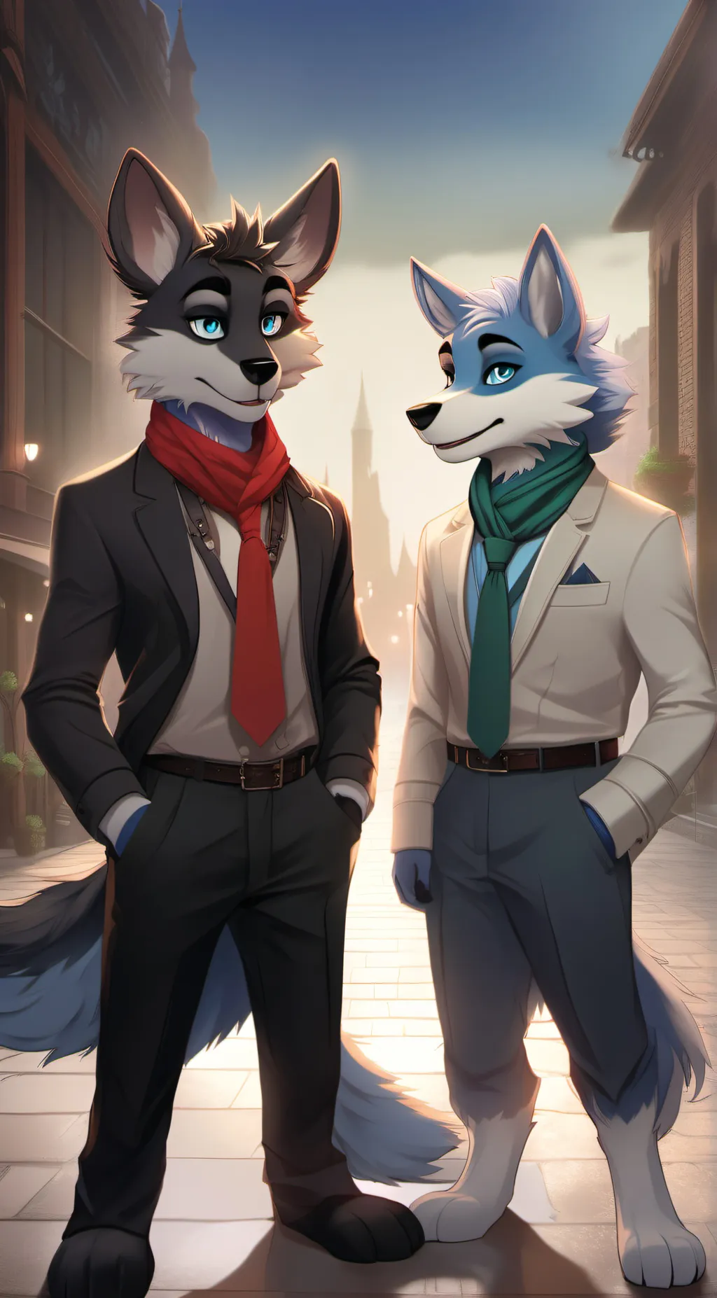 ai character: Fluffer and Tod background