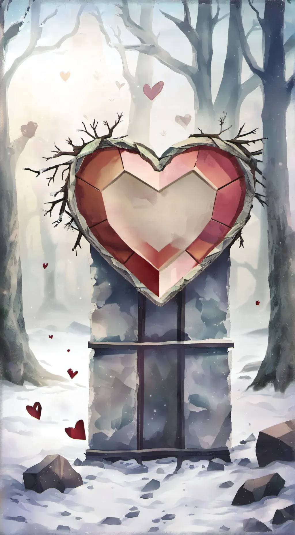 ai character: Va Heart background