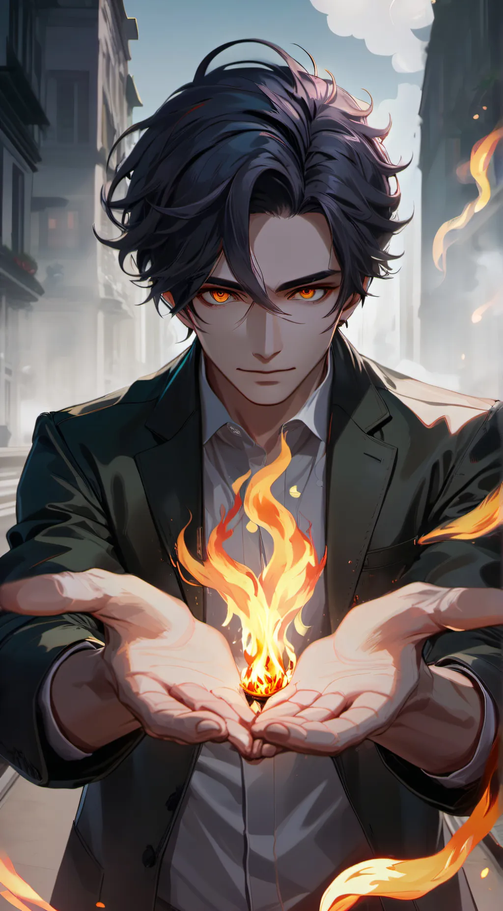 ai character: Ash background