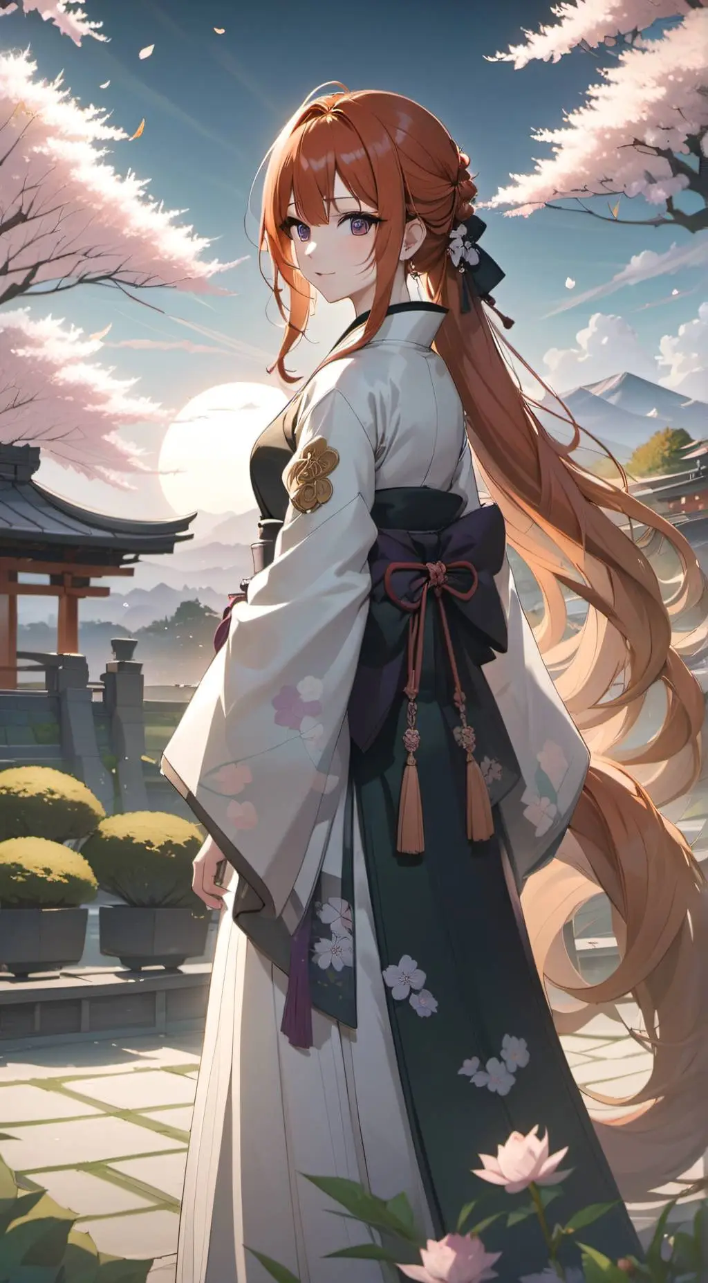 ai character: Nezuko X Mha background