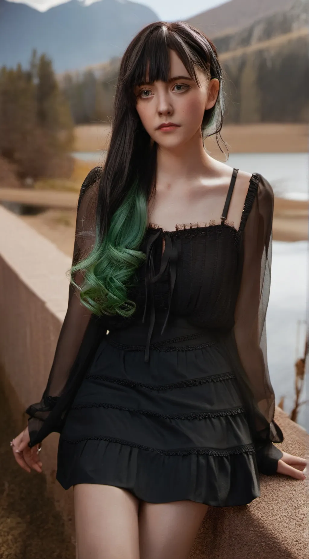 ai character: Billie eillish  background