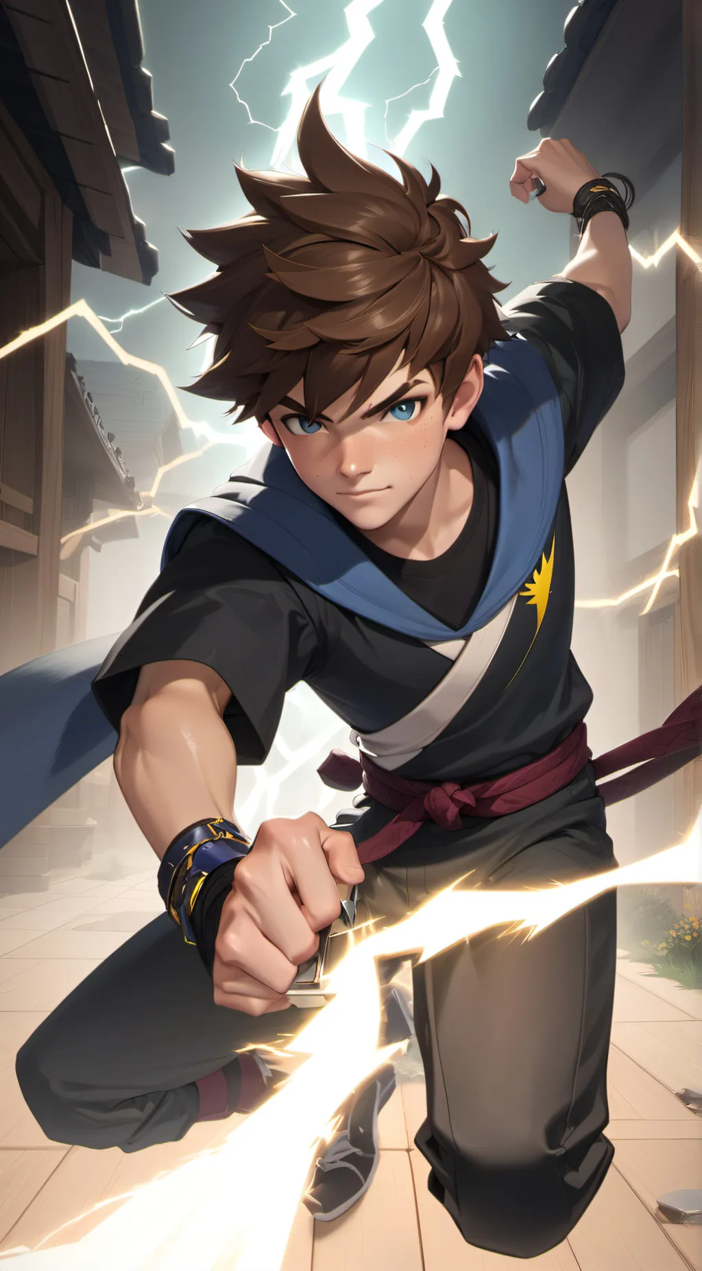 ai character: Jay (ninjago) background