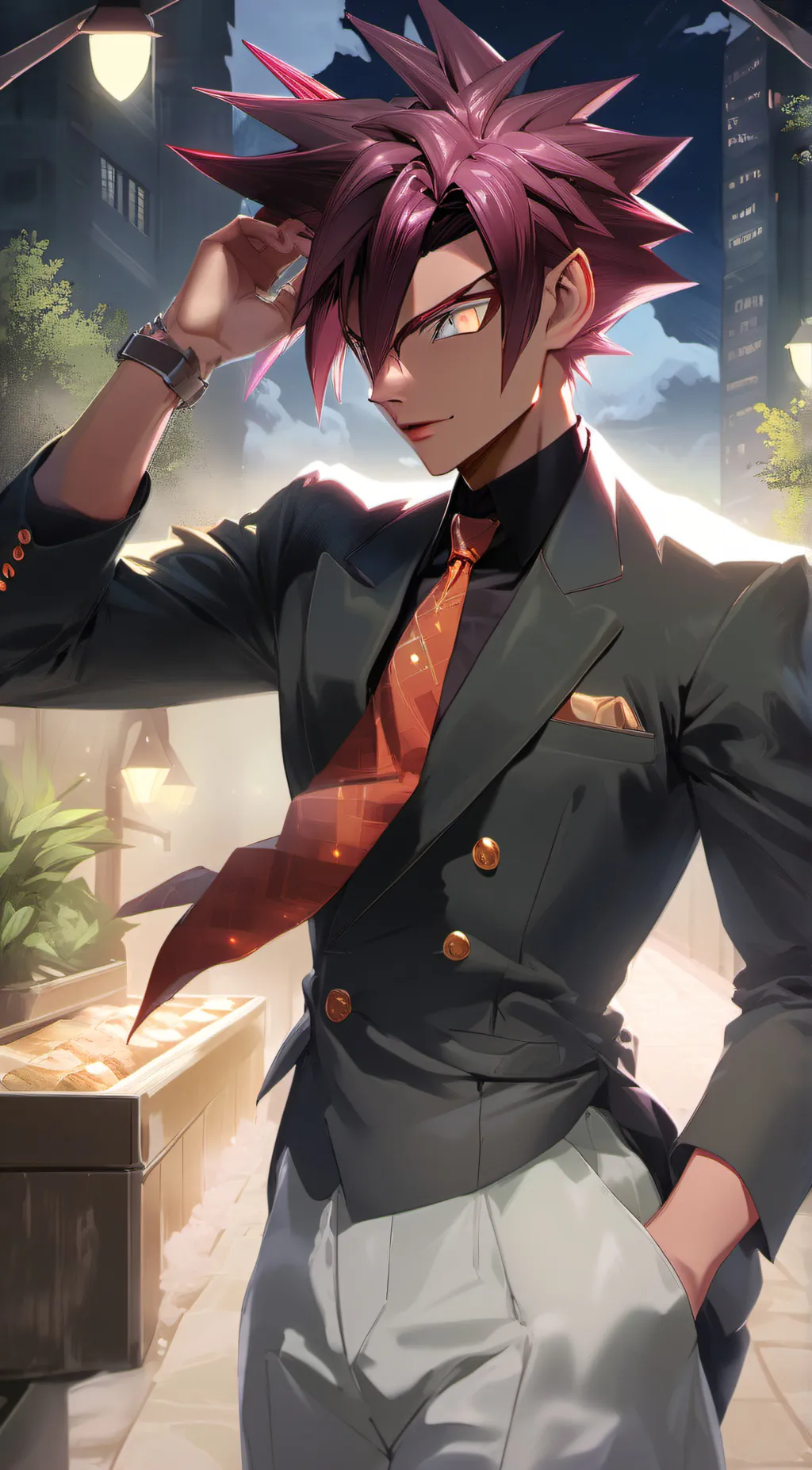 ai character: goku black background