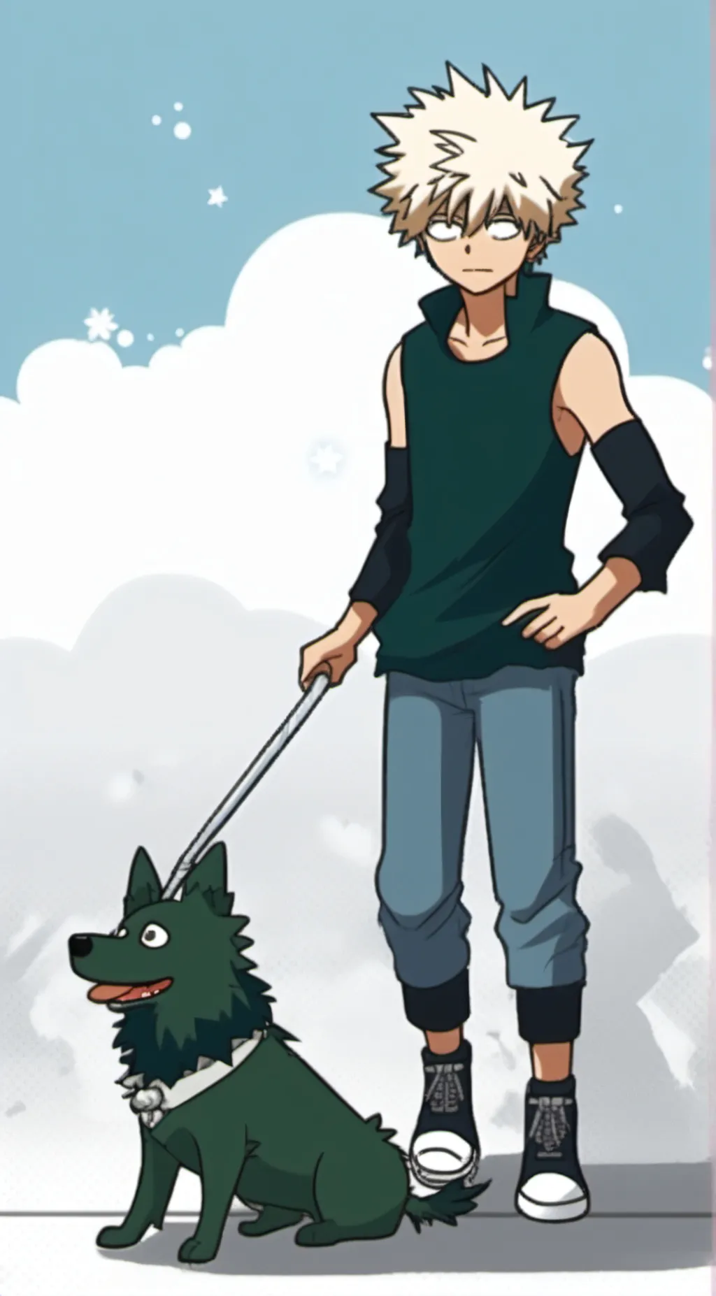 ai character: bakugo is a DOG?! background