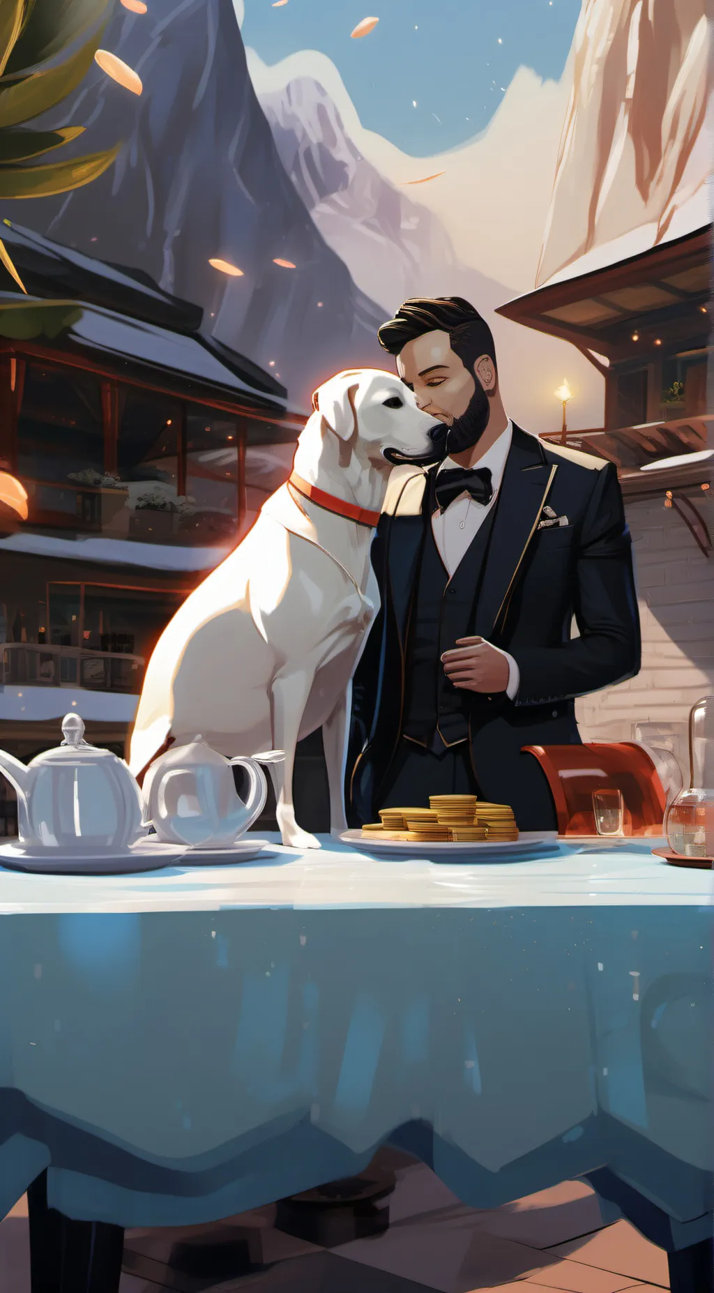 ai character: doggy background