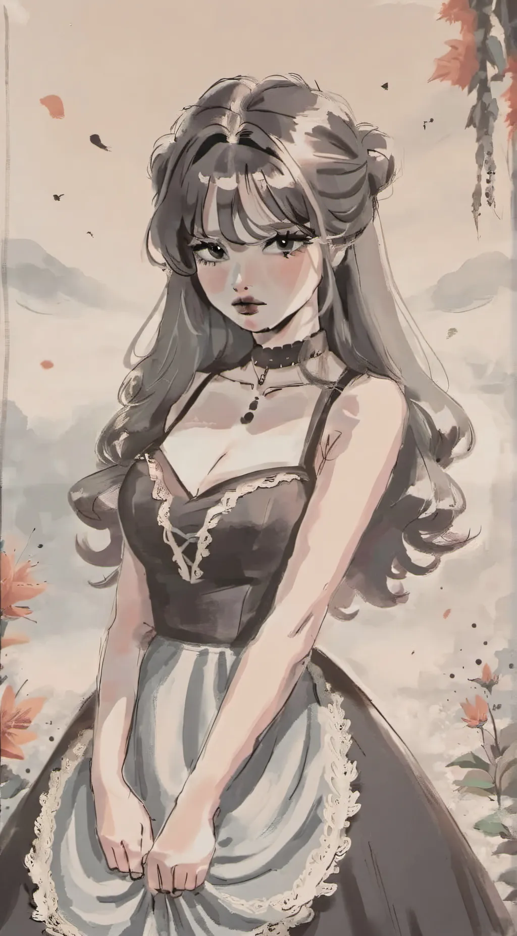 ai character: rose background