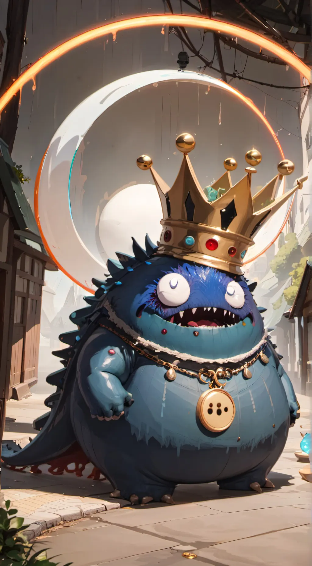 ai character: blue rainbow frien background