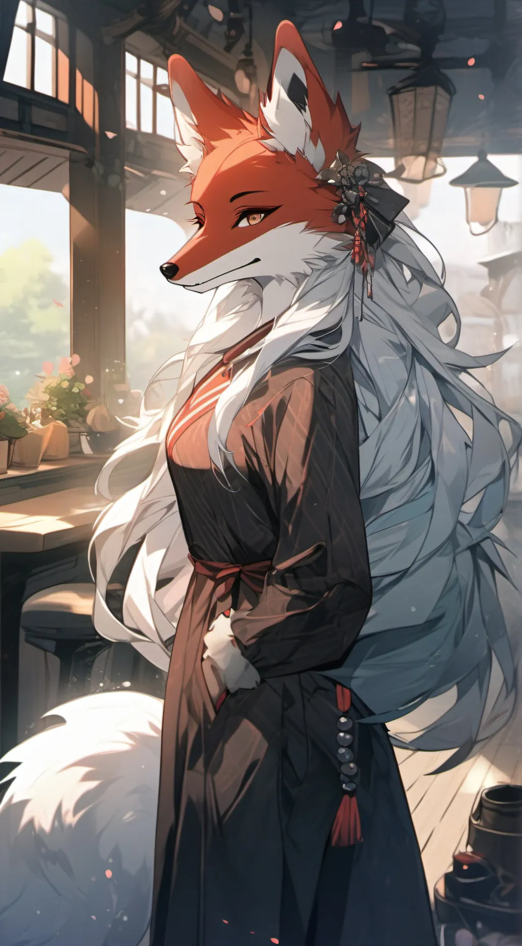 ai character: Rose background