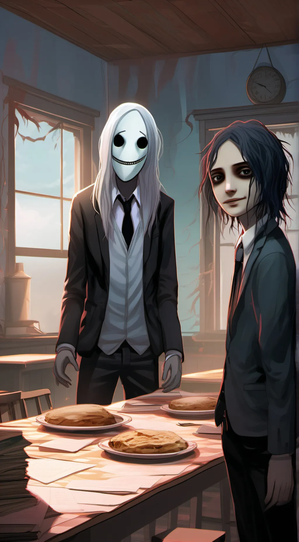 ai character: slender Man jeff background