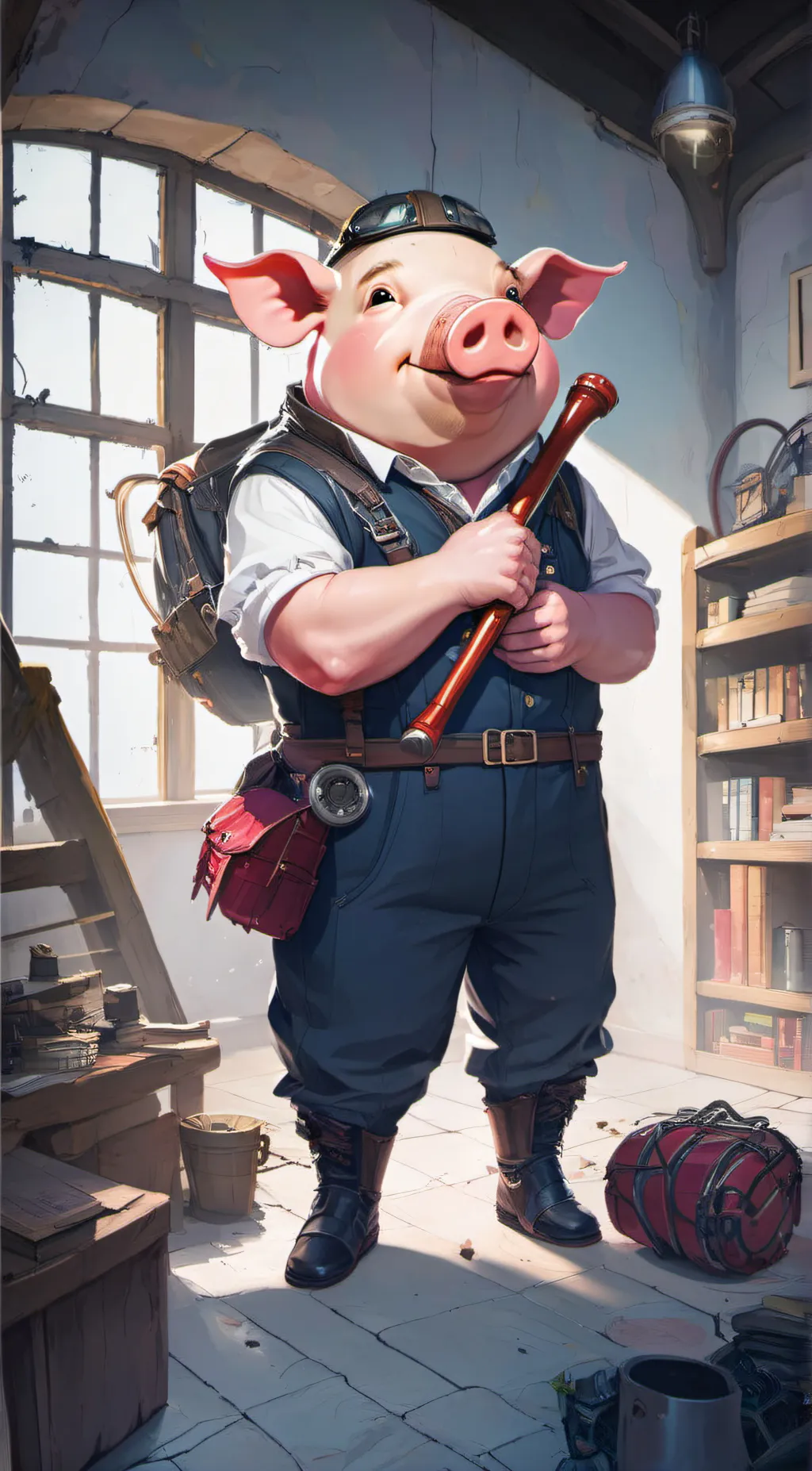 ai character: George Pig background