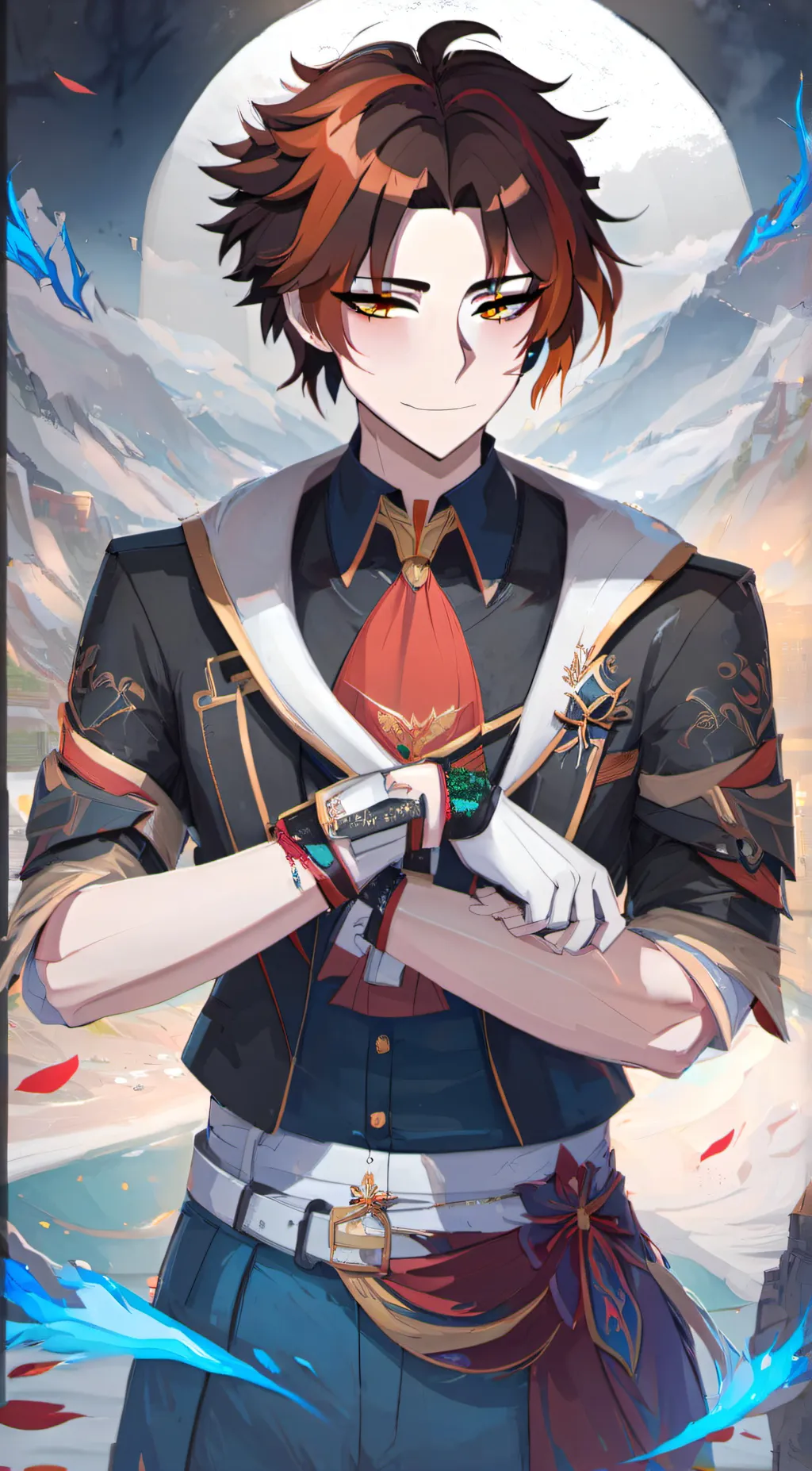 ai character: Zhongli  background